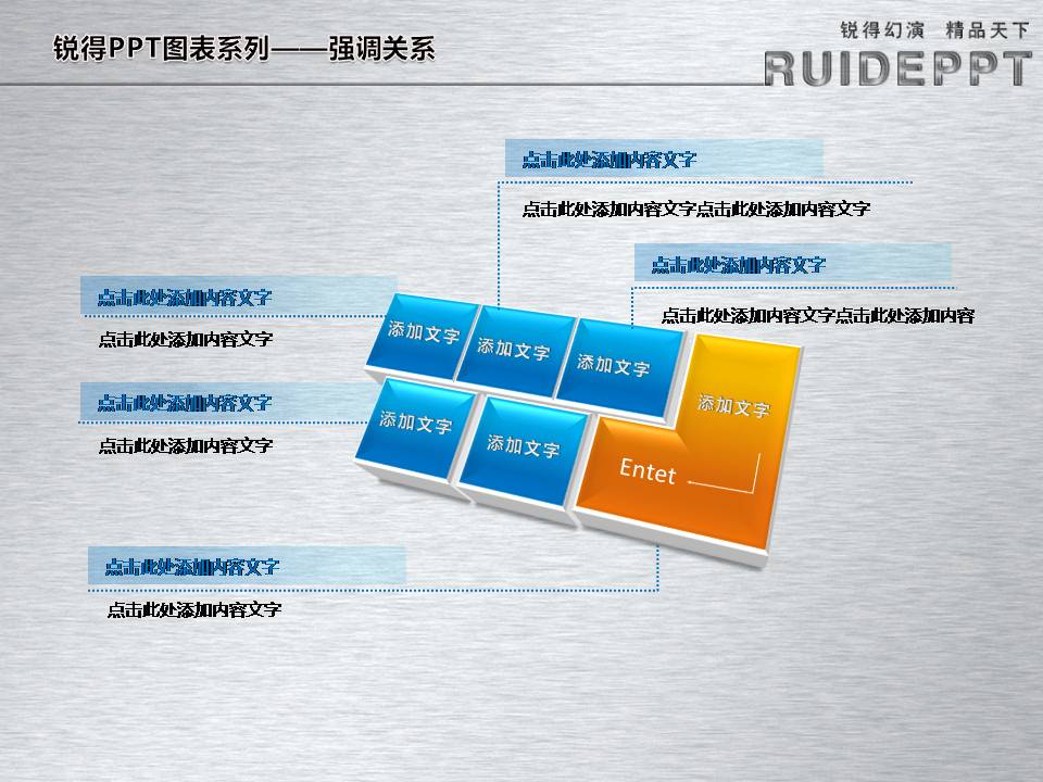 锐得立体精美ppt图表